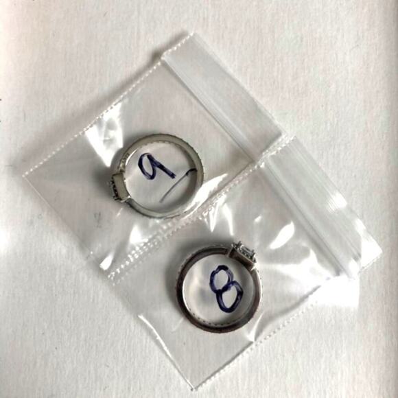 Size 8 Square CZ Sparkle Halo 925 Ring - Picture 9 of 9